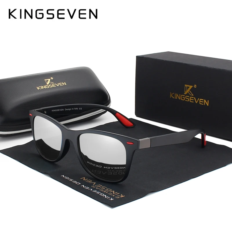 

Солнцезащитные очки KINGSEVEN с поляризационными стеклами UV400 для мужчин и женщин, Классические Солнечные аксессуары для вождения в квадратной оправе, оригинал