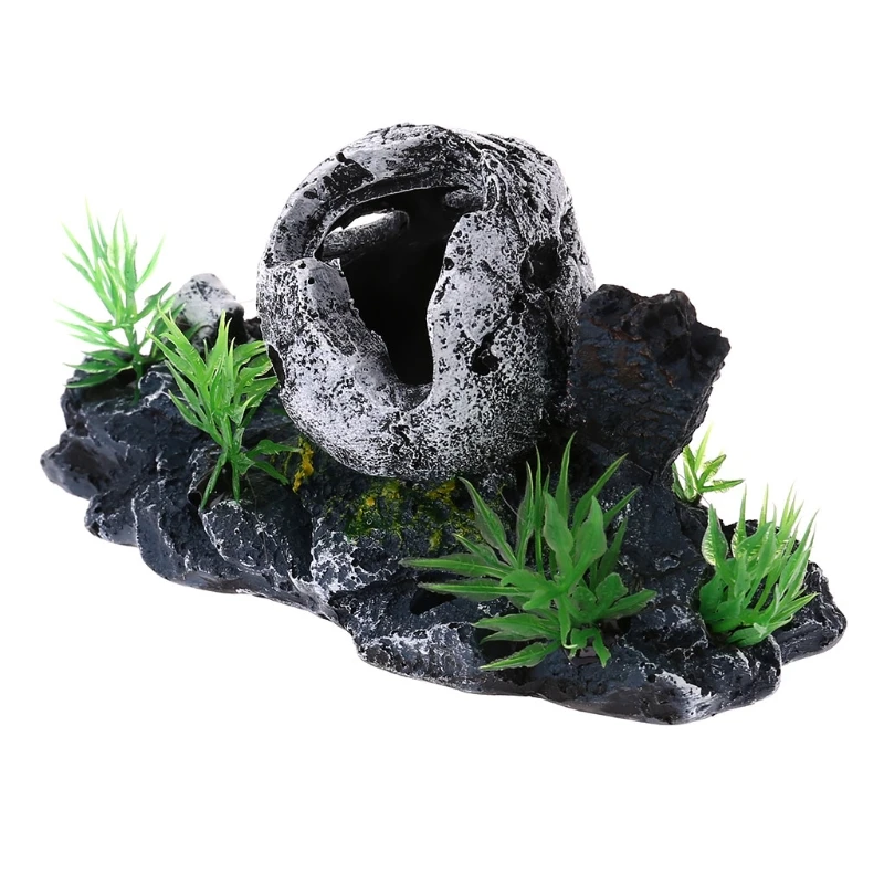 New Pirate Skull Skeleton Aquarium Ornament Hiding Cave Fish Decoration Decor