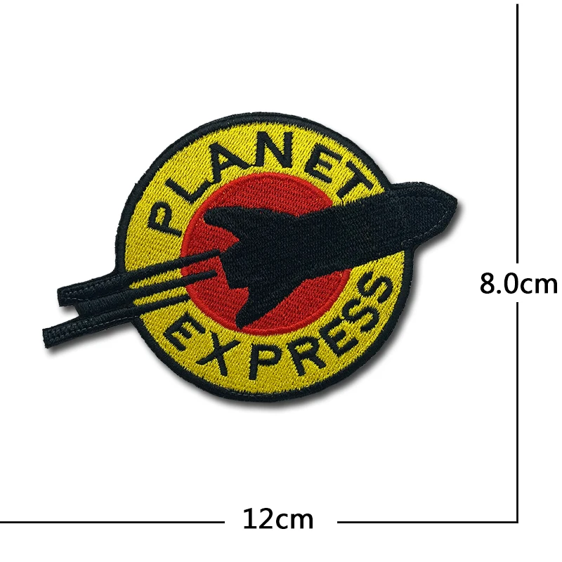 PLANET EXPRESS Patches high quality Embroidered Military Tactics Badge Hook Loop Armband 3D Stick on Jacket Backpack