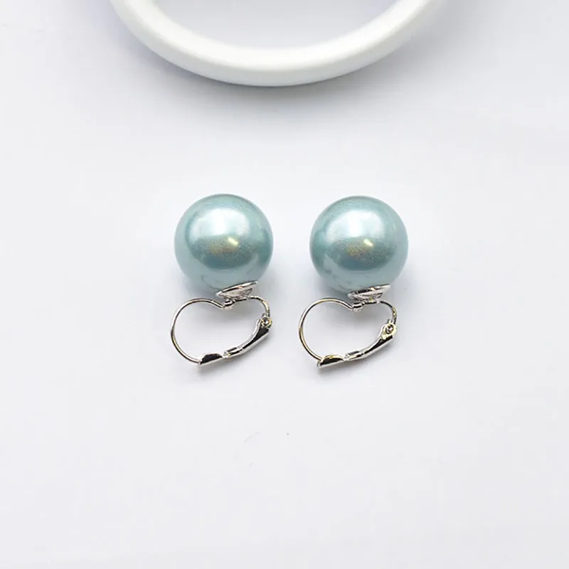 Carvejewl New Arrive Fashion Simple big pearl clip on Earrings For Women jewelry Korean design Elegant Simulated Pearl earrings