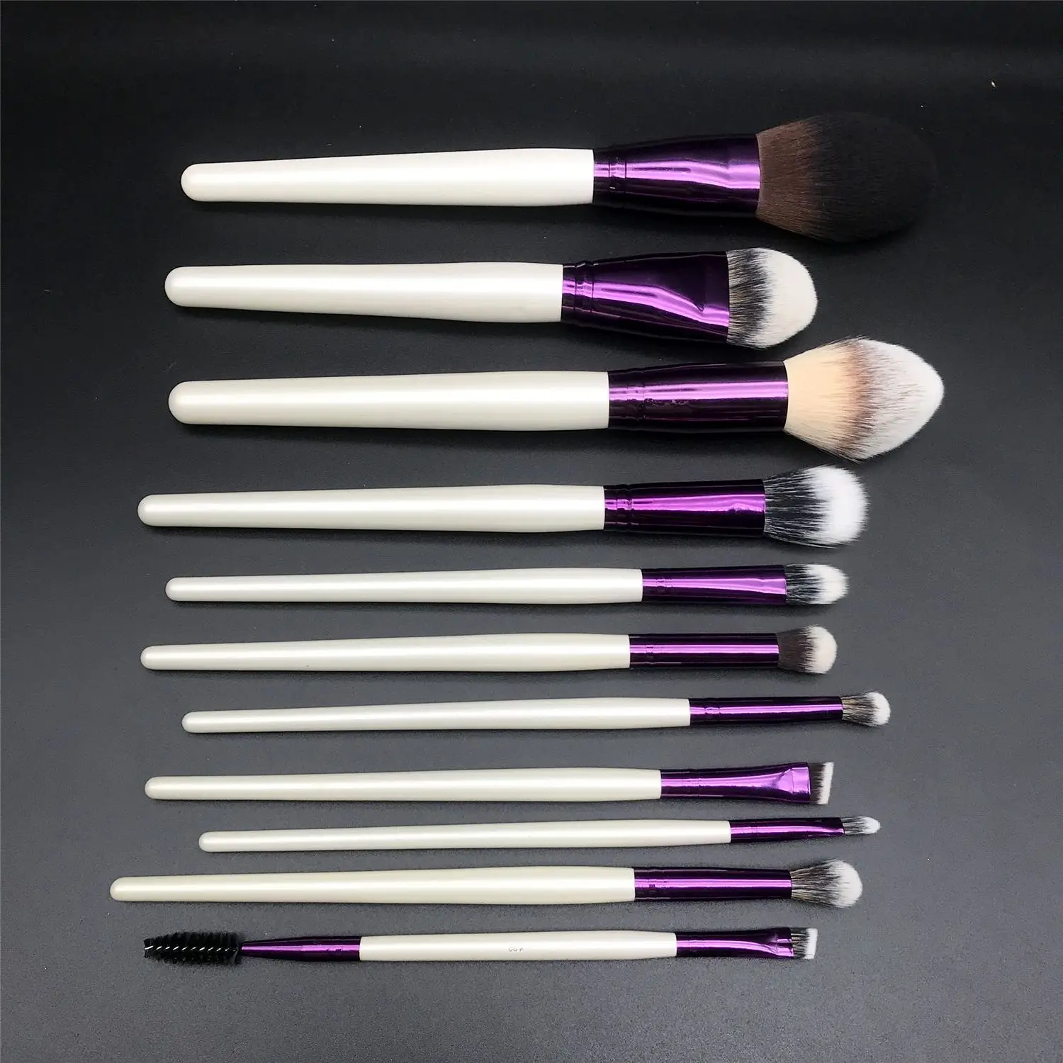 Y.Lovely Cheek Powder Blusher Point Eyeliner Eyebrow Mascara Blending Foundation Face Eye Duo Fiber Eyeshadow Make Up Brush Set