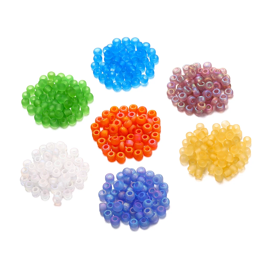 1800PCS 2mm Round Matt Surface Japanese Small Seed Bead Hexagon Czech Glass Loose Bead For DIY Jewelry Making Supplies