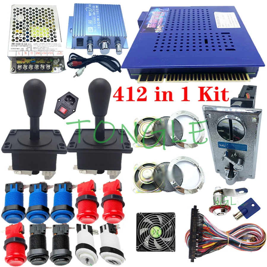 Arcade game elf 412 in 1 vertical multi-games Jamma PCB, DIY kit for cocktail machine, coin operator, cabniet