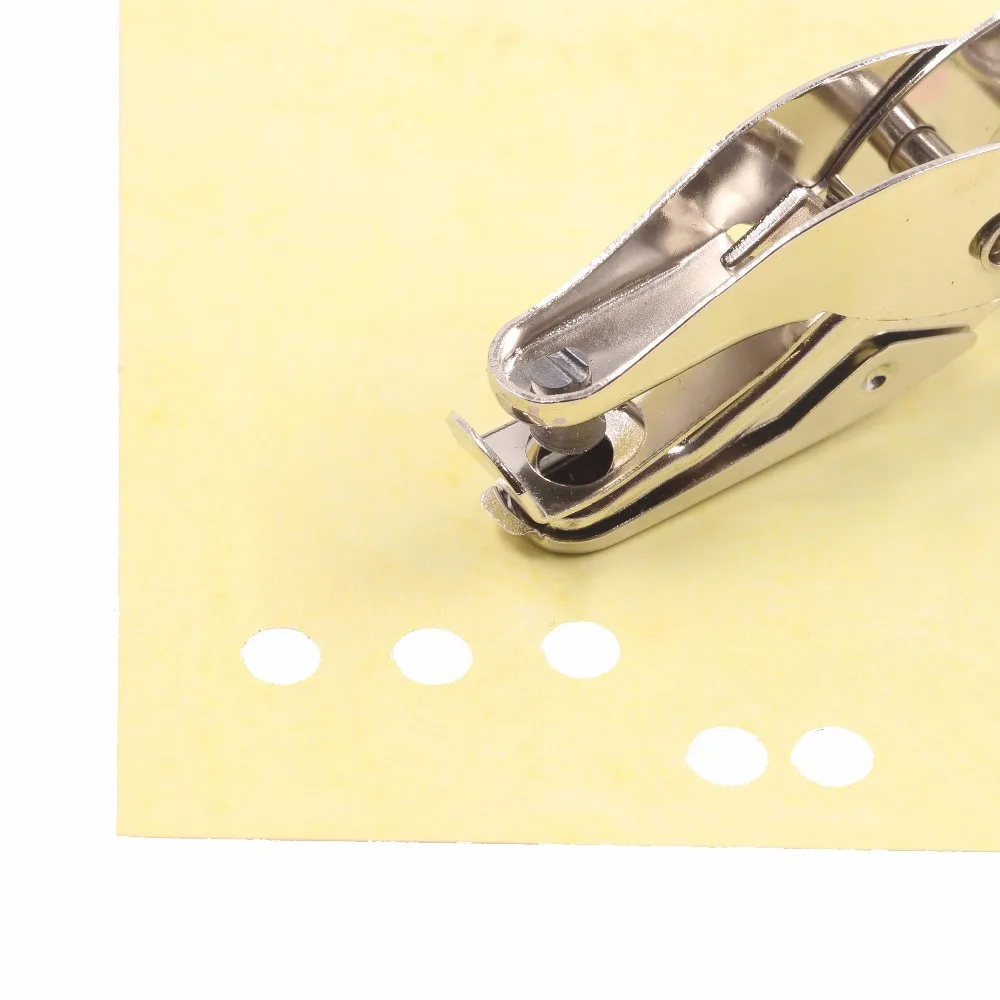 6mm Circle Single Hole Punch Simple Handheld Paper Punch 1/4 Inch Metal Hand Punch Tool; One Time Can Make 8 Pages Paper