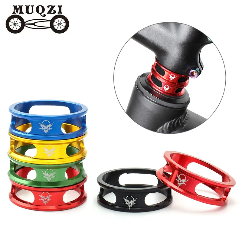 MUQZI Fixed Gear Headset Spacer Washer 28.6MM Ultralight Hollow Bowl Set MTB Road Bike Aluminum Alloy CNC Washer Accessories