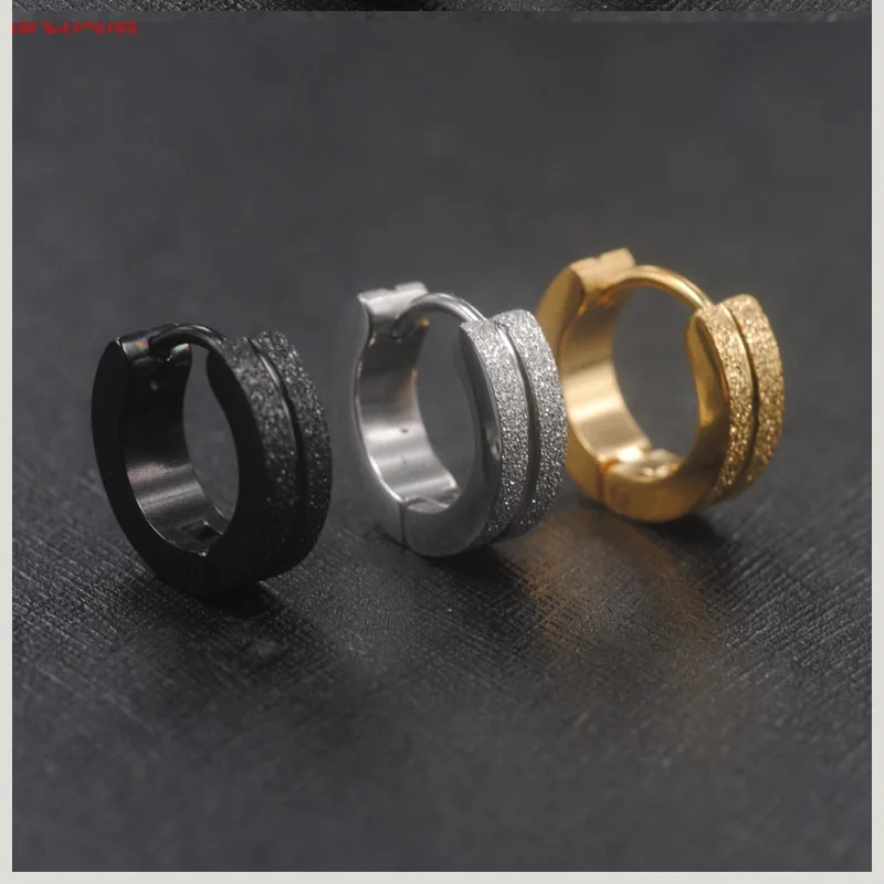 1 pair Punk Stainless Steel Ear Circle Earrings For Men/Women Hipster Rock Style Anti-allergic Ear Buckle Earrings Ear Jewelry