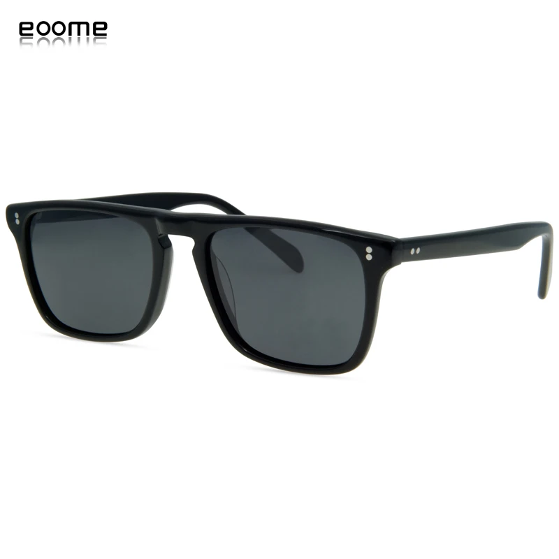 Eoome Men Summer Driving Polarized Lens UV Protection Vintage Square Shape Acetate High Qaulity Korea Style Sunglass 9547