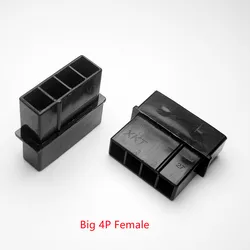 50PCS/1LOT molex black big 4P 4D female for PC computer ATX  IDE Power connector plastic shell Housing