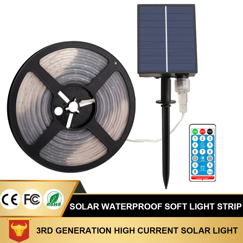 Imagem -02 - Inteligente Controle Remoto Luz Solar Alta Eficiência Novo de Terceira Geração Natal e Inverno ao ar Livre Impermeável 300leds