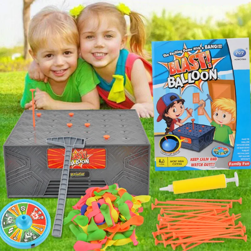 Hammer Balloon blast box Game Fun For Children Great Creative Spin Master antistress Crazy Party Prank Funny Educational toy