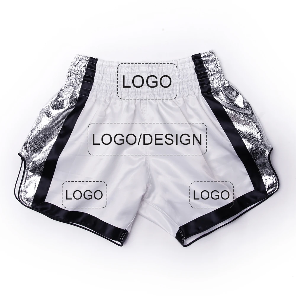 Custom MMA Muay Thai Shorts with Your Design or Brand Logo Kickboxing Pants for Adults Kids Sanda Fight Boxing Trunks Men Women