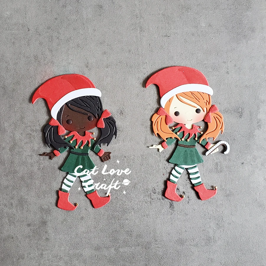 Catlove Christmas Elf Metal Cutting Dies Scrapbooking Mold Stencil Die Cuts Card Making DIY Craft Embossing New Dies For 2020