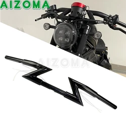 25mm Matt Black Handlebar Z-Bar Motorcycle Motorbike 1