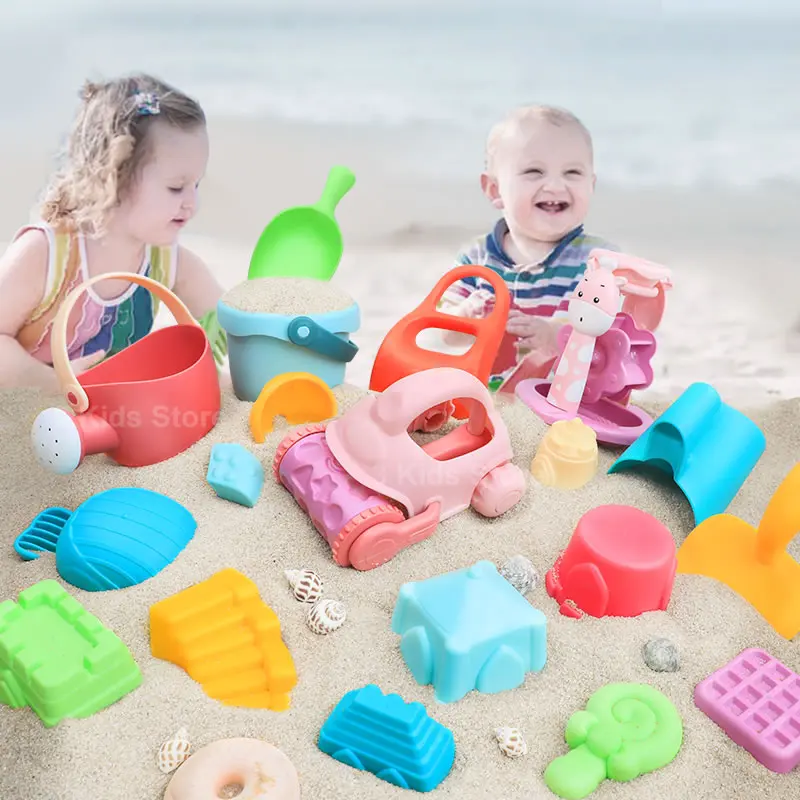 Beach Toys For Kids Play Water Toys Sand Box Set Kit Sand Table Sand Bucket Summer Toys for Beach Play Sand Water Game Play Cart