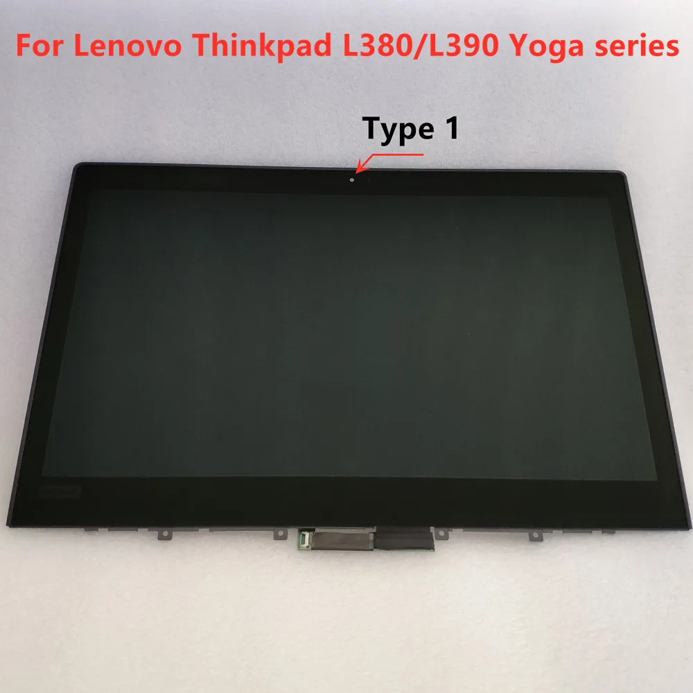 polegada fhd lp133wf4 spa5 nv133fhm n5a m133nwf4 r3 montagem da tela lcd com quadro para lenovo thinkpad l380 l390 yoga 133 01