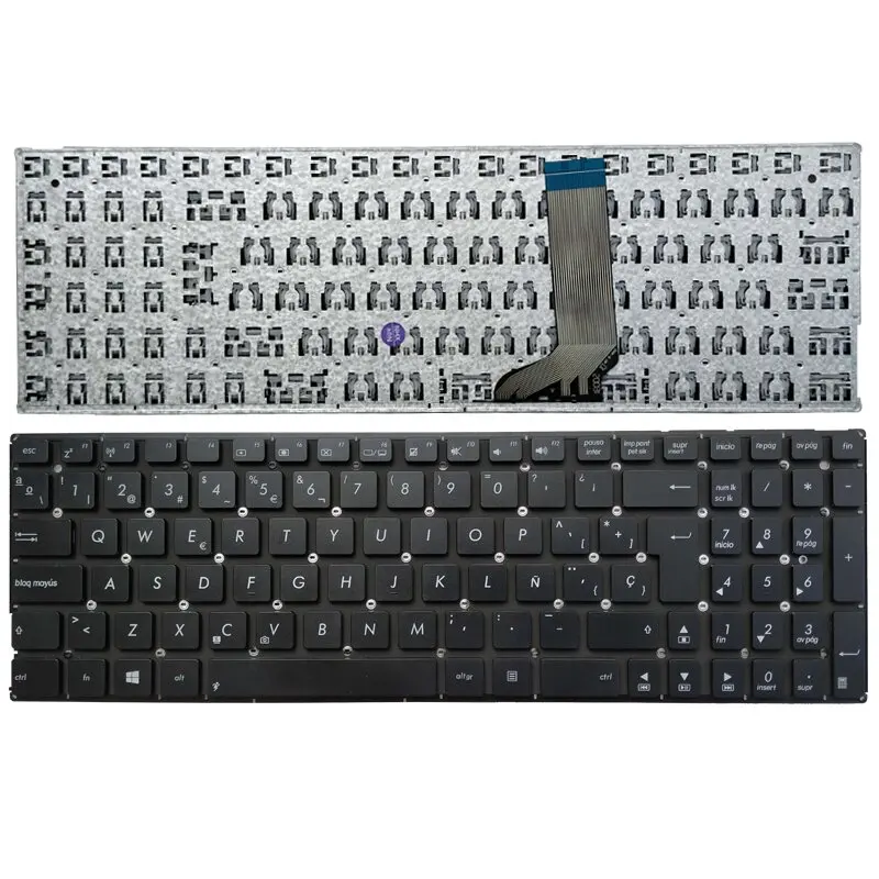 

New Laptop Spanish Keyboard for ASUS X756U X756UA X756UB X756UJ X756UQ X756UV X756U X756 A556U K556U F556U FL5900UB SP No Frame