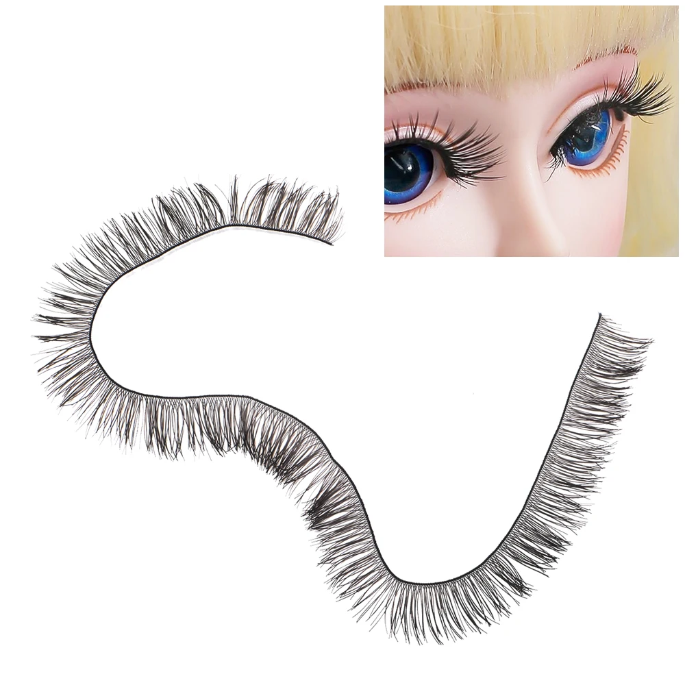 5PCS 20cm Plush Doll False Eyelashes Black Brown Simulation Eye Lash Fake Lashes Kids Gifts Toy Decoration Dolly Accessories