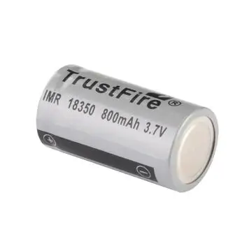 10 unids/lote de alta capacidad TrustFire IMR 18350 800mAh 3,7 V batería de iones de litio baterías de litio recargables para cigarrillos electrónicos