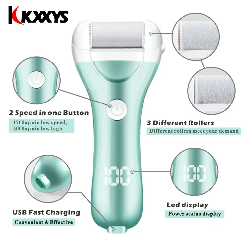 전기 발 파일 발, 하드 데드 스킨 케어 도구, 배터리 전원 풋, USB 각질 제거기, 뒤꿈치 굳은살 제거기, 페디큐어 장치