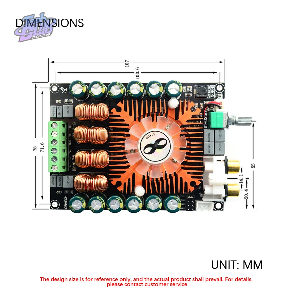 

Плата цифрового усилителя мощности TDA7498E 2,0 Hi-Fi стерео 160 Вт * 2 с поддержкой BTL220W DC12V-36V источник питания