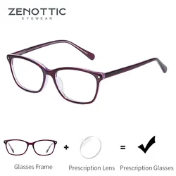ZENOTTIC Acetate Women's Prescription Glasse Eyeglasses Ladies Myopia Spectacles Fashion Optical Eyewear