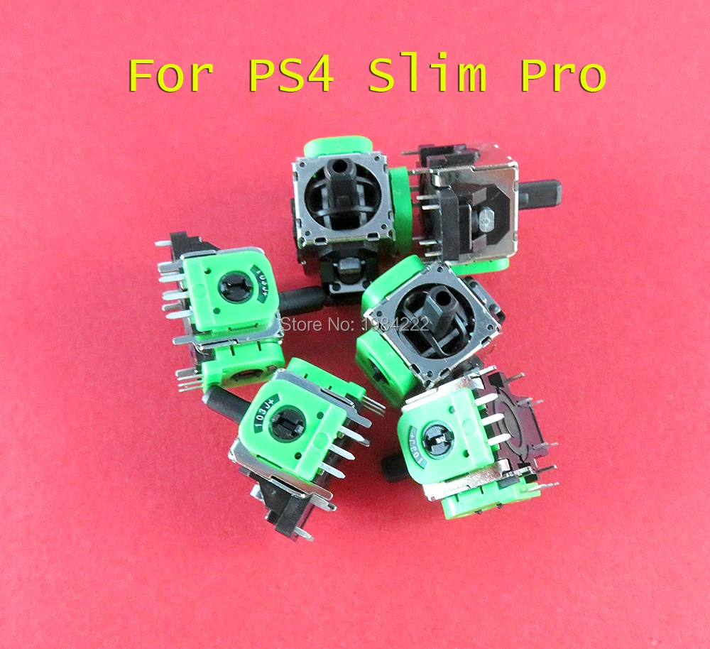 200pcs 3D Rocker Analog Joystick Replacement Green for Sony PlayStation 4 PS4 Slim Pro  Wireless Controller