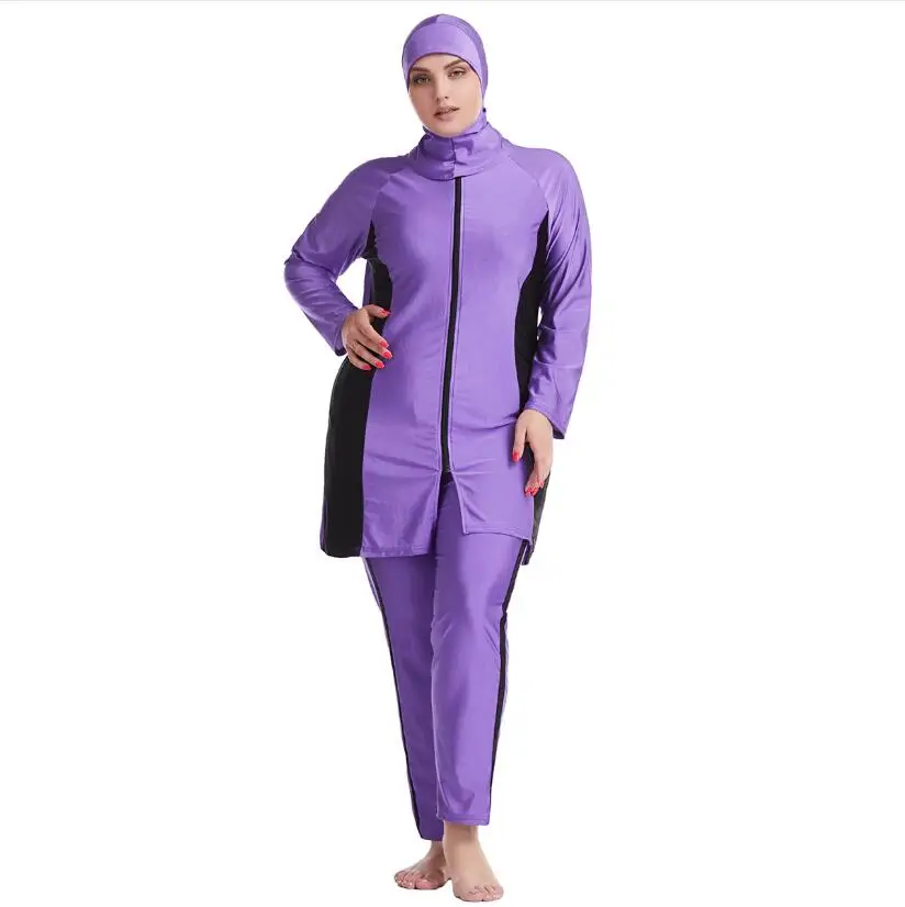 3PC sport muslim women swimwear modest  swimming clothes islamic swimsuits plus size burkini 6XL swim suit women mayo islami