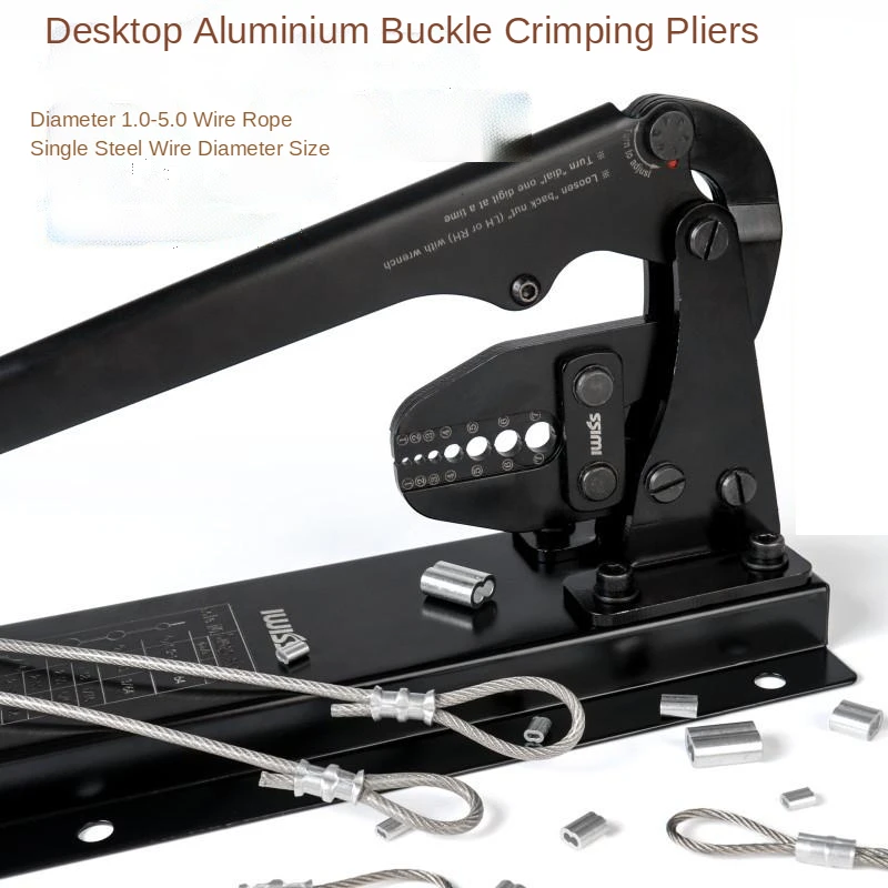 Bancada Superior da Mesa Mais Punho Longo Trabalho Salvar Virola Prensa Alicate Ferramenta de Friso para 1.55 mm Toda a Virola Fio Corda Crimper