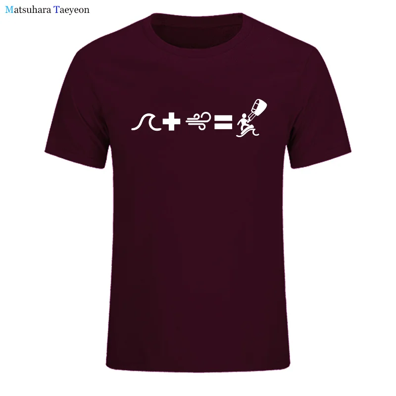 Funny Kitesurf T Shirt Creative Kitesurfing T Shirts Tops Mans Cotton Short Sleeve Men Surfing Parachute Gift Tee Shirts