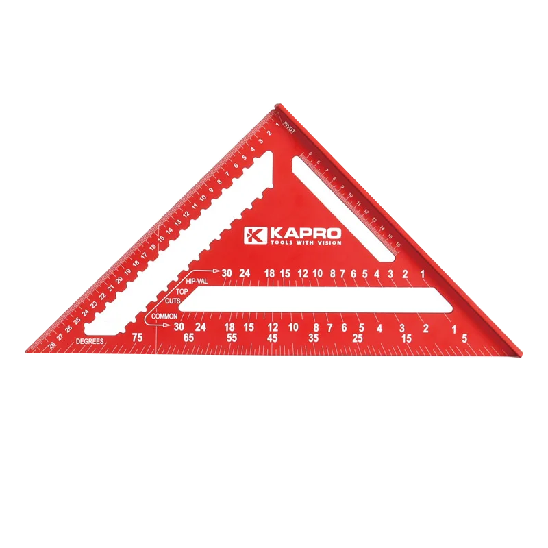 Kapro aluminum alloy triangular ruler 45 ° 90 ° woodworking ruler angle marking ruler woodworking tools