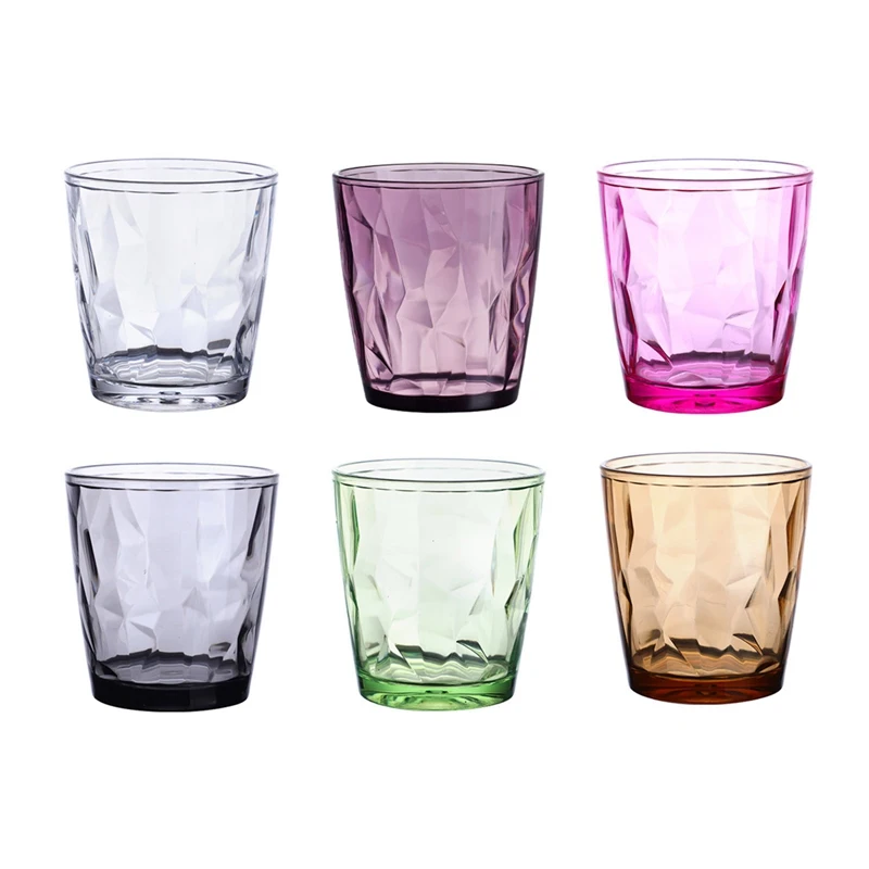 Acrylic Tumbler Drinking Colored Plastic Tumblers Cups Glassware For Kids Unbreakable Restaurant Beverage Juice Perfect for Gift