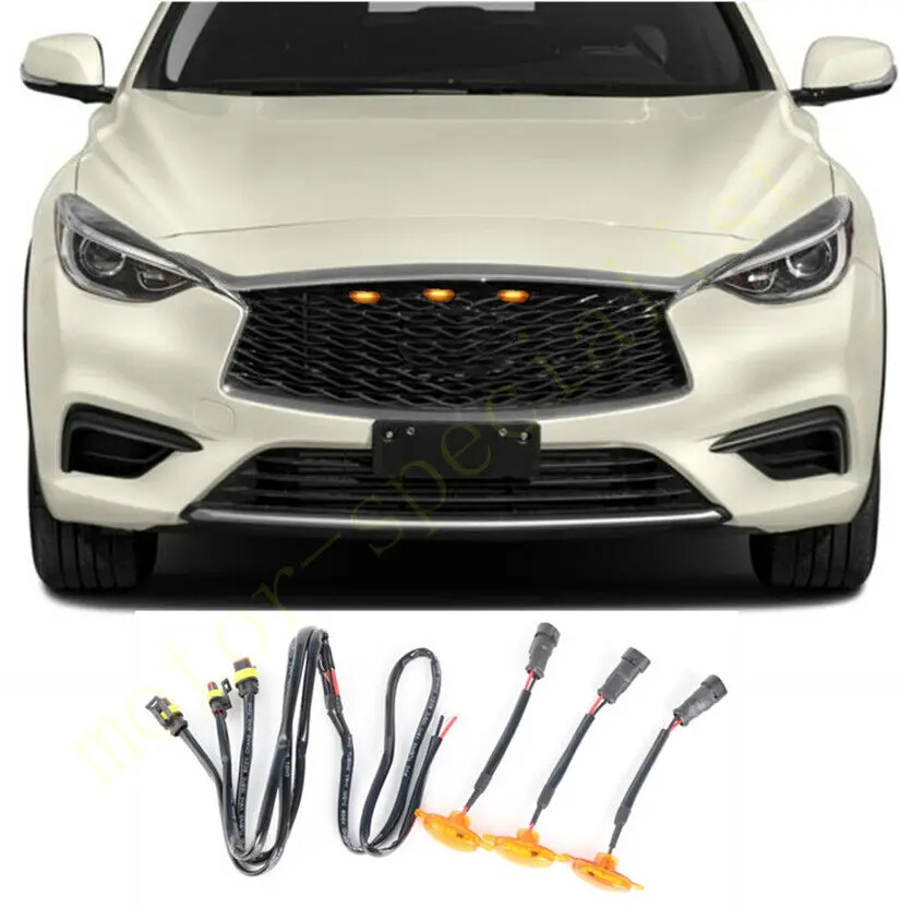 

3 шт., светодиодная решетка для переднего бампера Infiniti QX50 2016-2021