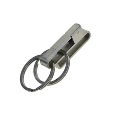 handmade unique  304 stainless steel Daddy  Detachable Quick Release Belt loop ring clip on keyholder keychains FOB