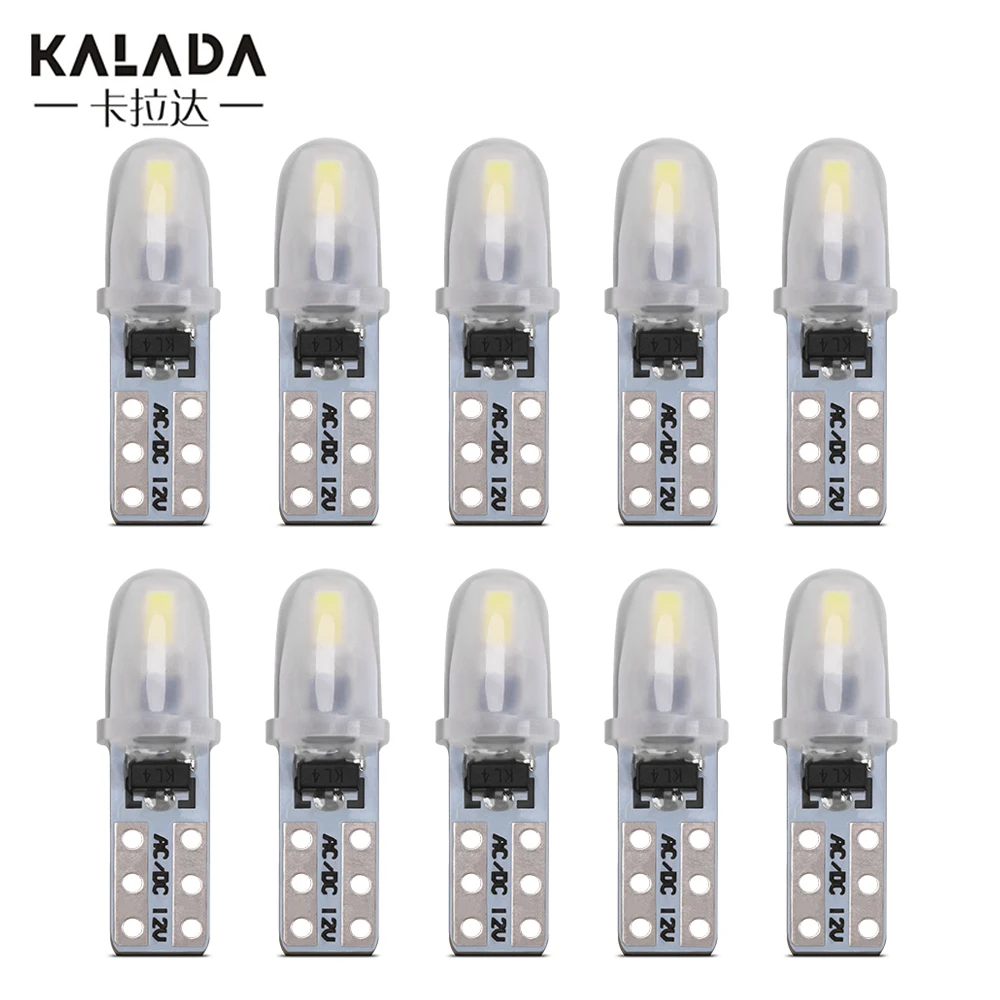 

10Pcs T5 W3W W1.2W Car LED Bulb Canbus Dashboard Instrument Lighting 12V 3000K 6000K White Amber Red Ice Blue Auto Panel Lights