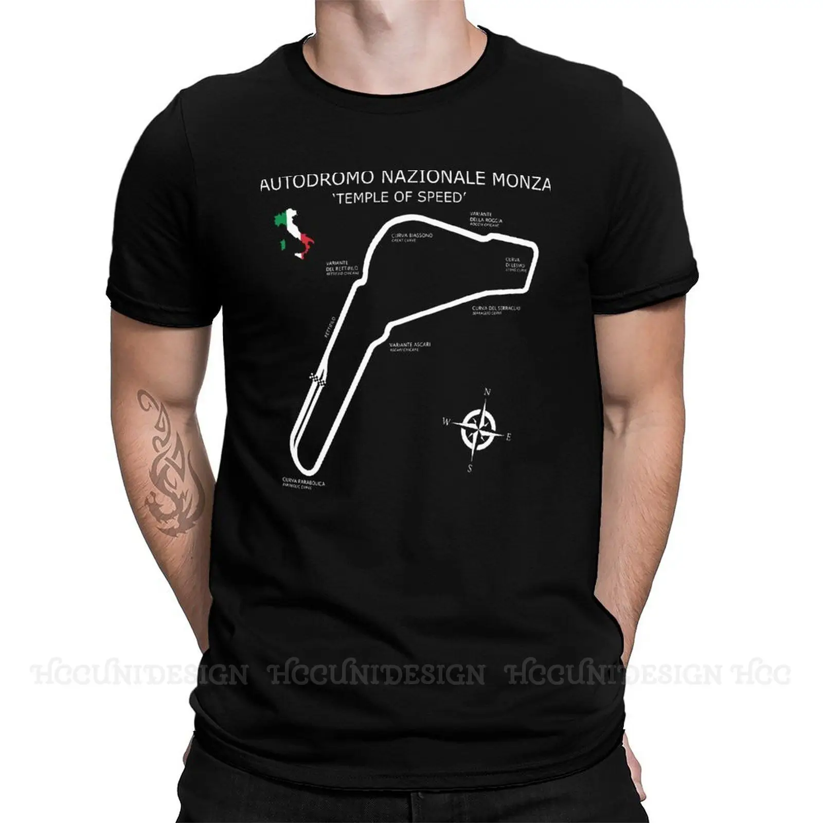 Nazionale Monza Print Cotton T-Shirt Camiseta Hombre Ayrton Senna Men Fashion Streetwear Adult Shirt