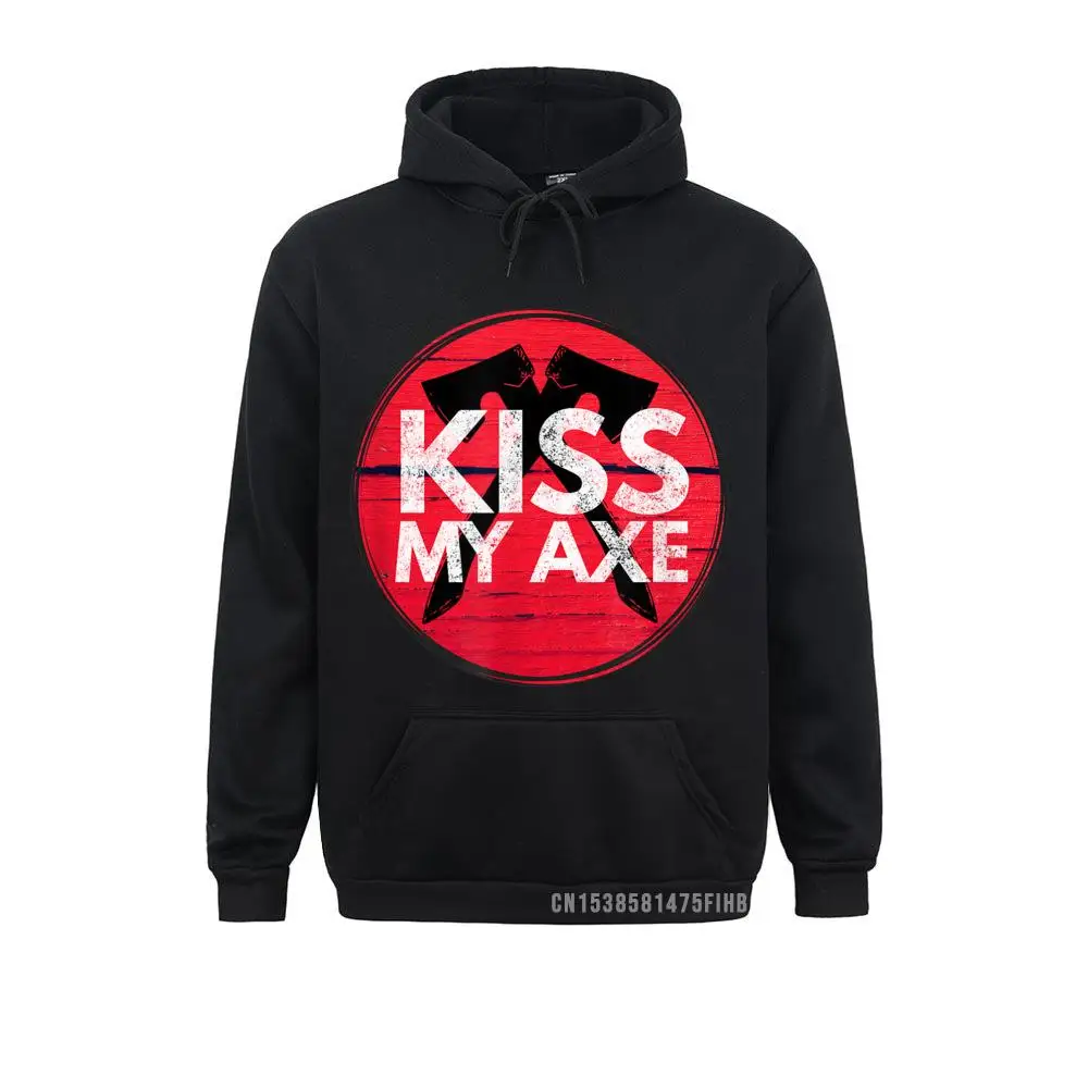 Kiss My Axe Hatchet Throwing Vintage Hoodie T-Shirt Hoodies Designer Hip Hop Long Sleeve Men Sweatshirts Leisure Sportswears