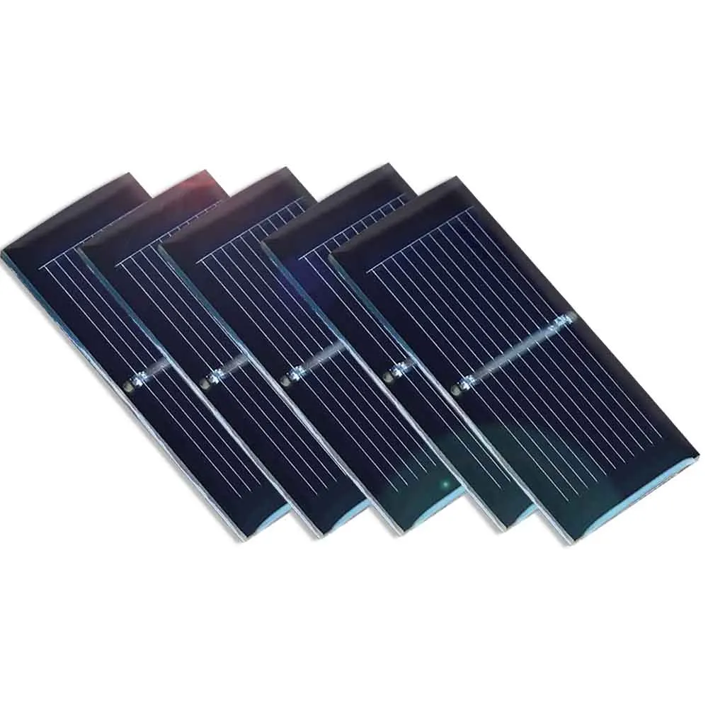 1/5/10pcs 0.125W Mini DIY Panel słoneczny 0.5V/250mA monokrystaliczny silikonowe ogniwo solarne moduł ładowarki do akumulatorów sprzedaż hurtowa