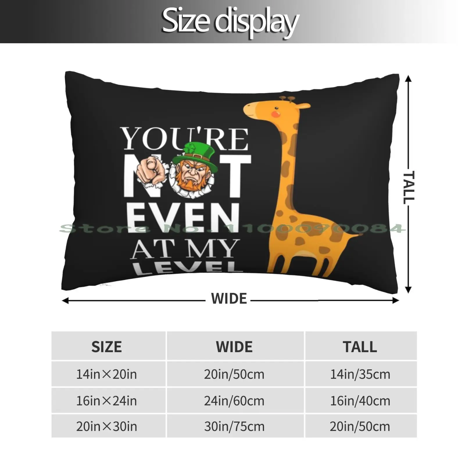 Copy Of Youre Not Even At My Level T-Shirt Pillow Case 20x30 50*75 Sofa Bedroom Video Gamer Heart Love Fun Controller Gaming