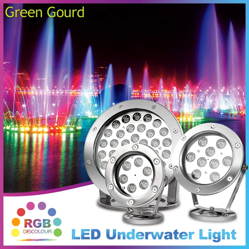 5pcs/lot Led Underwater light waterproof IP68 LED Fountain light Pond Submersible pool lights Garden hotel club Party piscina