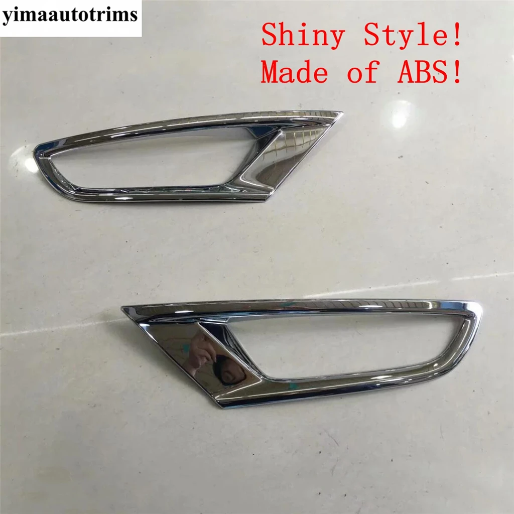 2 Pcs Chrome Rear Bumper Fog Lamp Light Decoration Frame Cover Trim For Mazda CX-3 CX3 2015 - 2021 ABS Accessories Exterior Kit