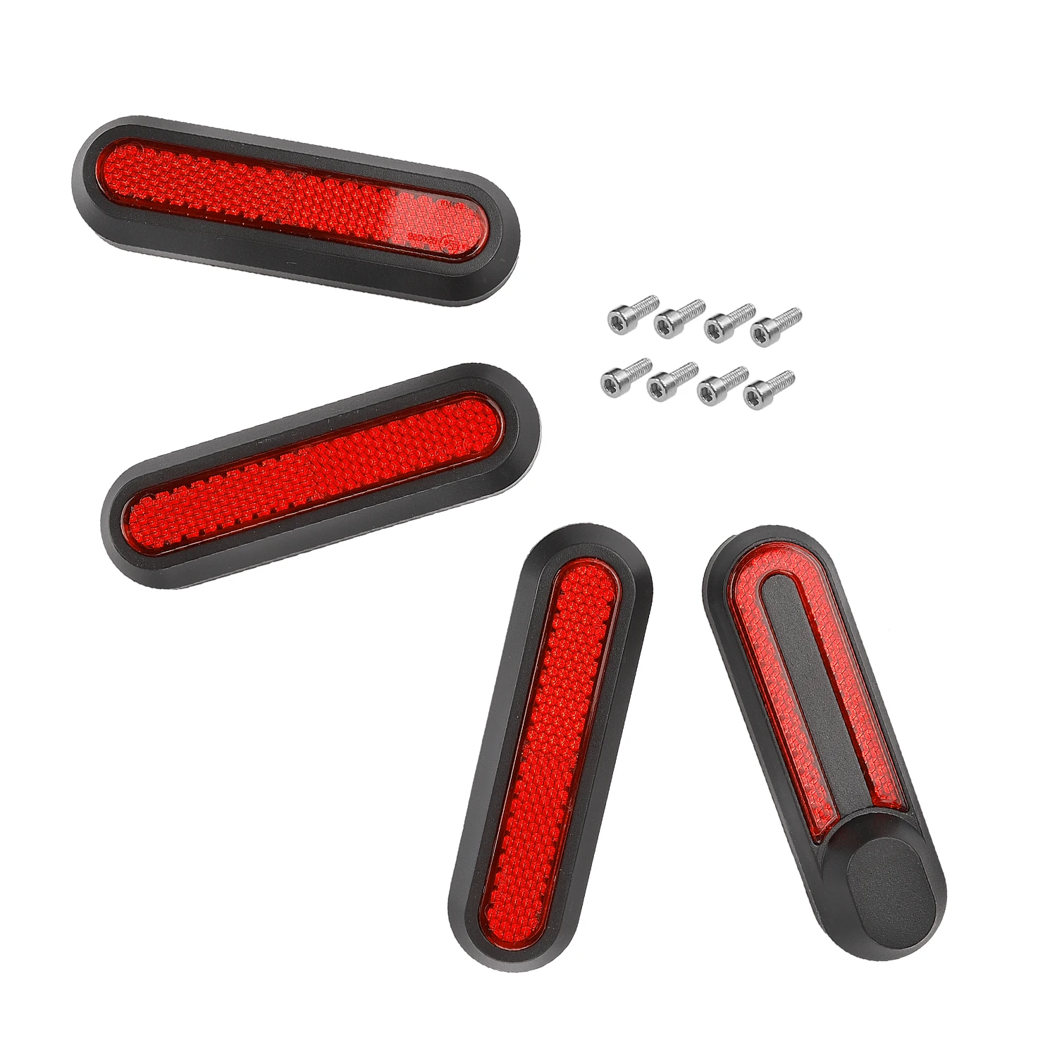 4 Pcs Refitting Decorative Shell and Reflector Bars with 8 Screws for M365 1S Pro Pro2 Electric Scooter Plastic Part and Sticker