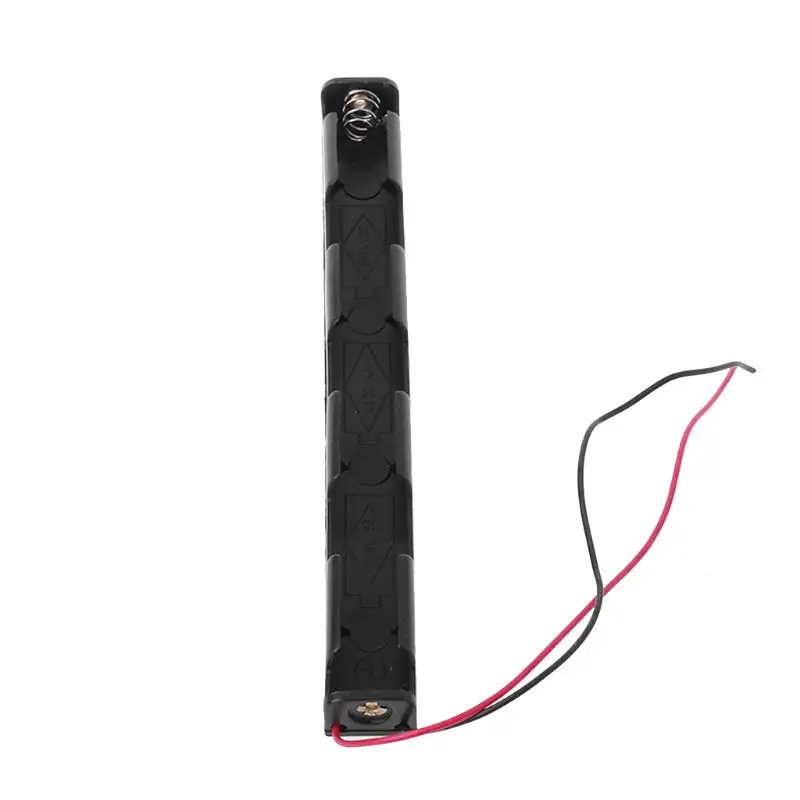 MasterFire 20pcs/lot Black Plastic Single 3 x AA 4.5V Long Strip Battery Holder Case Storage Box Cover Container with Wire Leads