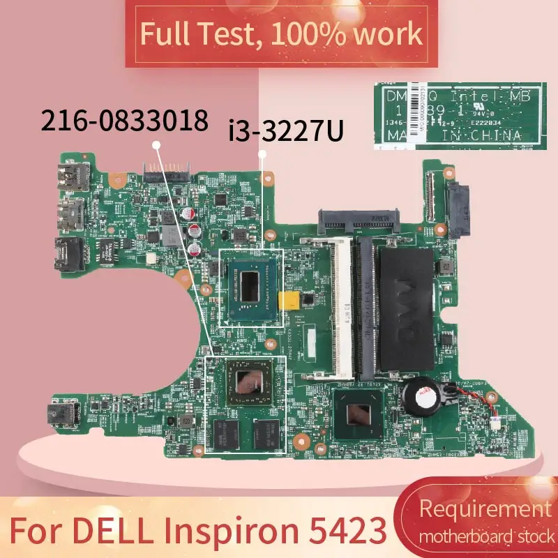 

CN-0031D8 For DELL Inspiron 5423 11289-1 0031D8 SR0XF I3-3227U 216-0833018 Notebook motherboard Mainboard full test 100% work