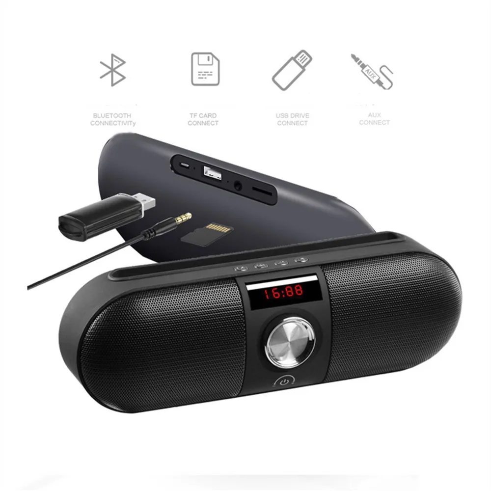 HYASIA Bluetooth speaker Audio Mobile Phone Bracket Multi-Function Subwoofer Tf Card Fm Radio Aux Mp3 Music Play Outdoor Speaker