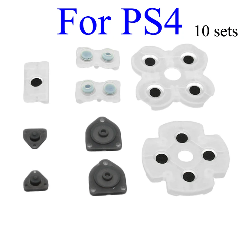 

10 SetS Soft Rubber Replacement Silicone Conductive Adhesive Button Pad keypads for Sony PS4 PS Controller