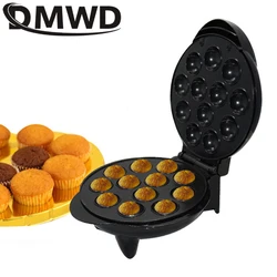 DMWD Electric Egg Tarts Baking Machine Automatic Mini Cup Cake Waffle Maker Toaster Eggs Bread Eggettes Puff Oven Grill EU Plug