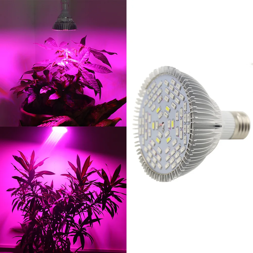 6PCS Full Spectrum LED Grow Light E27 AC85-265V Lampada 45W UV IR 120LEDS Led Growing Lamp For Hydroponics Flowers Plants