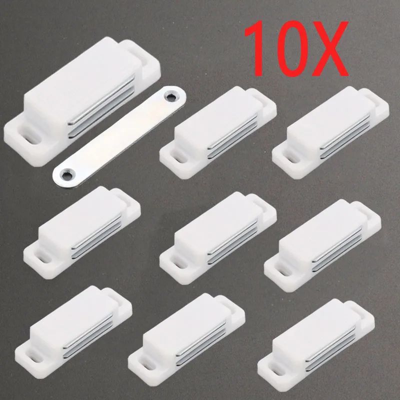 10 Sets Strong Door Magnetic Closer Cabinet  Catch Latch Magnet Suction Bar Silence Non-flapping Cupboard Wardrobe