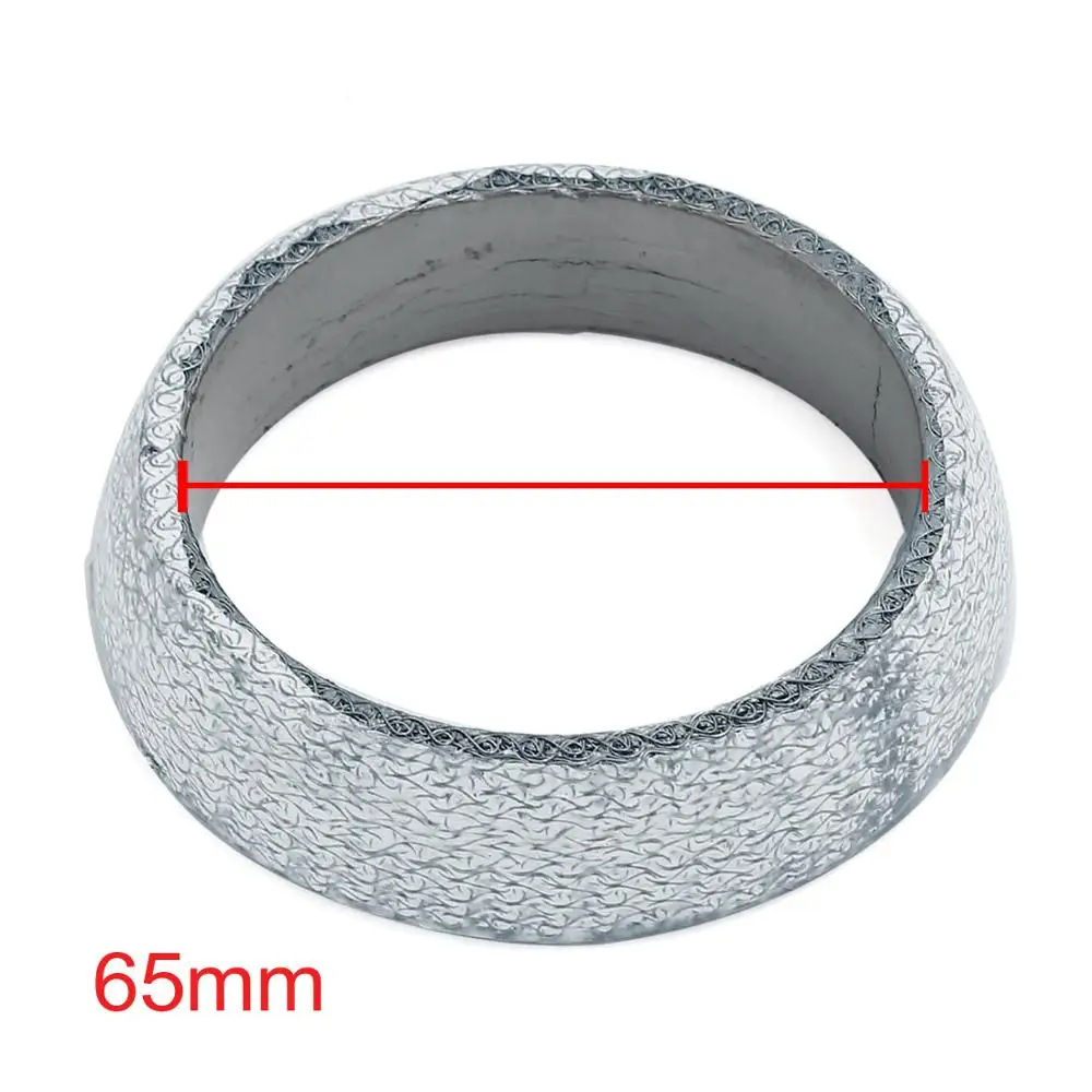 UXCELL Car 45mm 48mm 60mm 65mm 70mm Inner Dia Graphite Exhaust Tail Pipe Flange Donut Gasket Muffler Seal Ring 1/2/5/10 Pcs