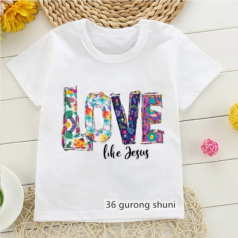 

Fashion Girls T-Shirts Color Leopard Print Love Graphic Print Girl Clothes Fun Kids Tshirt Harajuku Aesthetic Teen T Shirts Tops